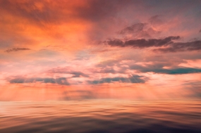 黄昏唯美天空云彩霞光图片